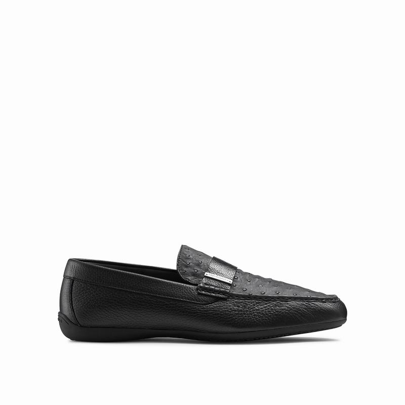 Russell & Bromley Yoga Classic Loafers Mens Black [JVN3723IM]